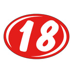 Thumbnail for 2 Digit Model Year Red and White Windshield Oval Stickers