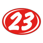 Thumbnail for 2 Digit Model Year Red and White Windshield Oval Stickers