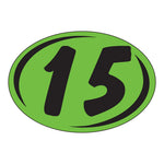 Thumbnail for 2 Digit Model Year Chartreuse and Black Windshield Oval Stickers