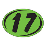 Thumbnail for 2 Digit Model Year Chartreuse and Black Windshield Oval Stickers