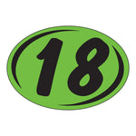 Thumbnail for 2 Digit Model Year Chartreuse and Black Windshield Oval Stickers