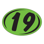 Thumbnail for 2 Digit Model Year Chartreuse and Black Windshield Oval Stickers