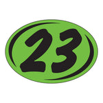 Thumbnail for 2 Digit Model Year Chartreuse and Black Windshield Oval Stickers