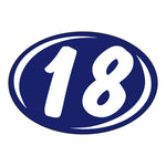 Thumbnail for 2 Digit Model Year Blue & White Windshield Oval Stickers