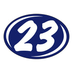 Thumbnail for 2 Digit Model Year Blue & White Windshield Oval Stickers
