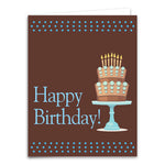 Thumbnail for Birthday card featuring a festive cake design with envelope and business card slot