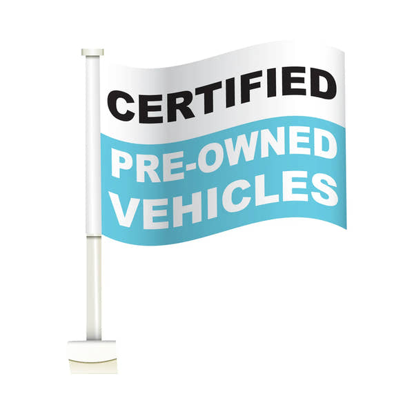 Double Pane Clip-on Car Message Window Flags - Prime Dealer Supply