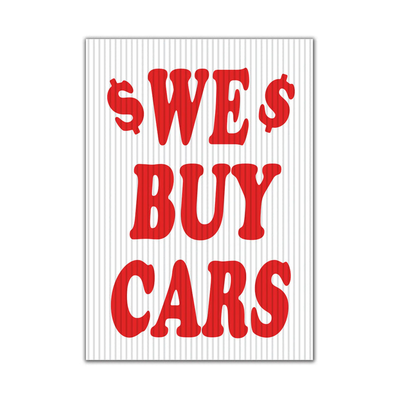 UnderHood Jumbo Sign We Buy Cars