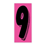 Thumbnail for 7 1/2" Pink and Black Windshield Number Stickers - Prime Dealer Supply