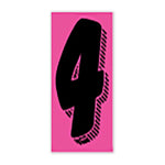 Thumbnail for 7 1/2" Pink and Black Windshield Number Stickers - Prime Dealer Supply