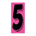 Thumbnail for 7 1/2" Pink and Black Windshield Number Stickers - Prime Dealer Supply