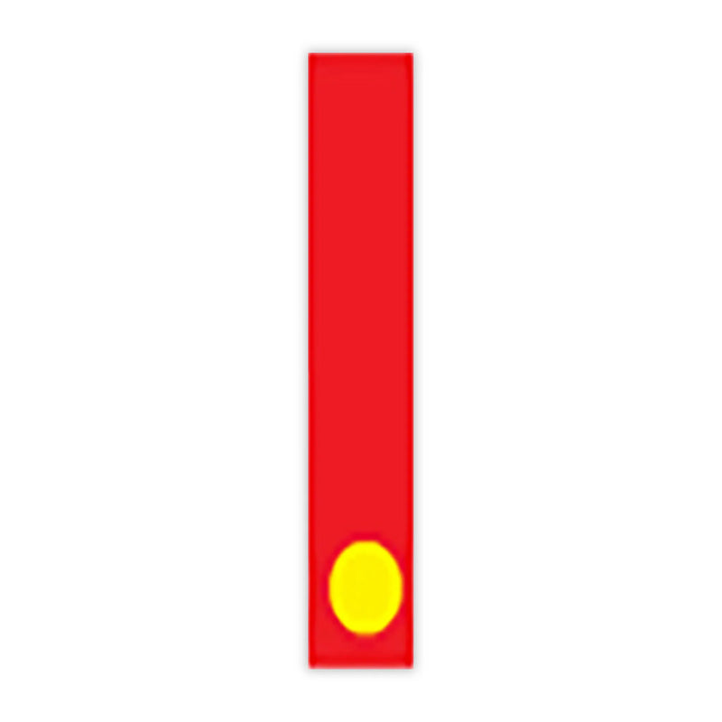 7 1/2"   Red And Yellow Windshield Number Stickers - Prime Dealer Supply