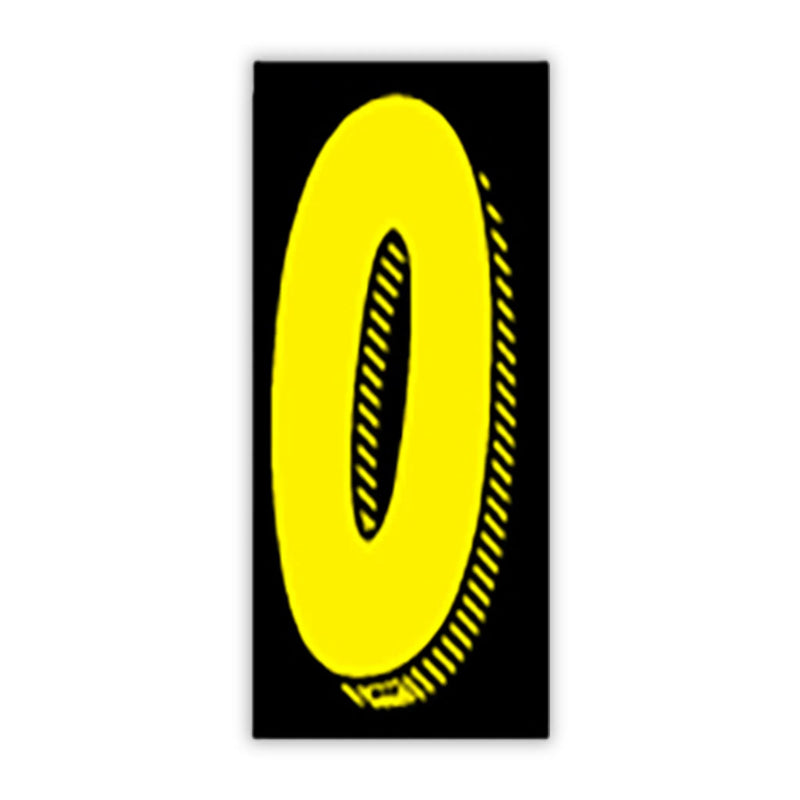 7 1/2" Yellow and Black Windshield Number Stickers - Prime Dealer Supply