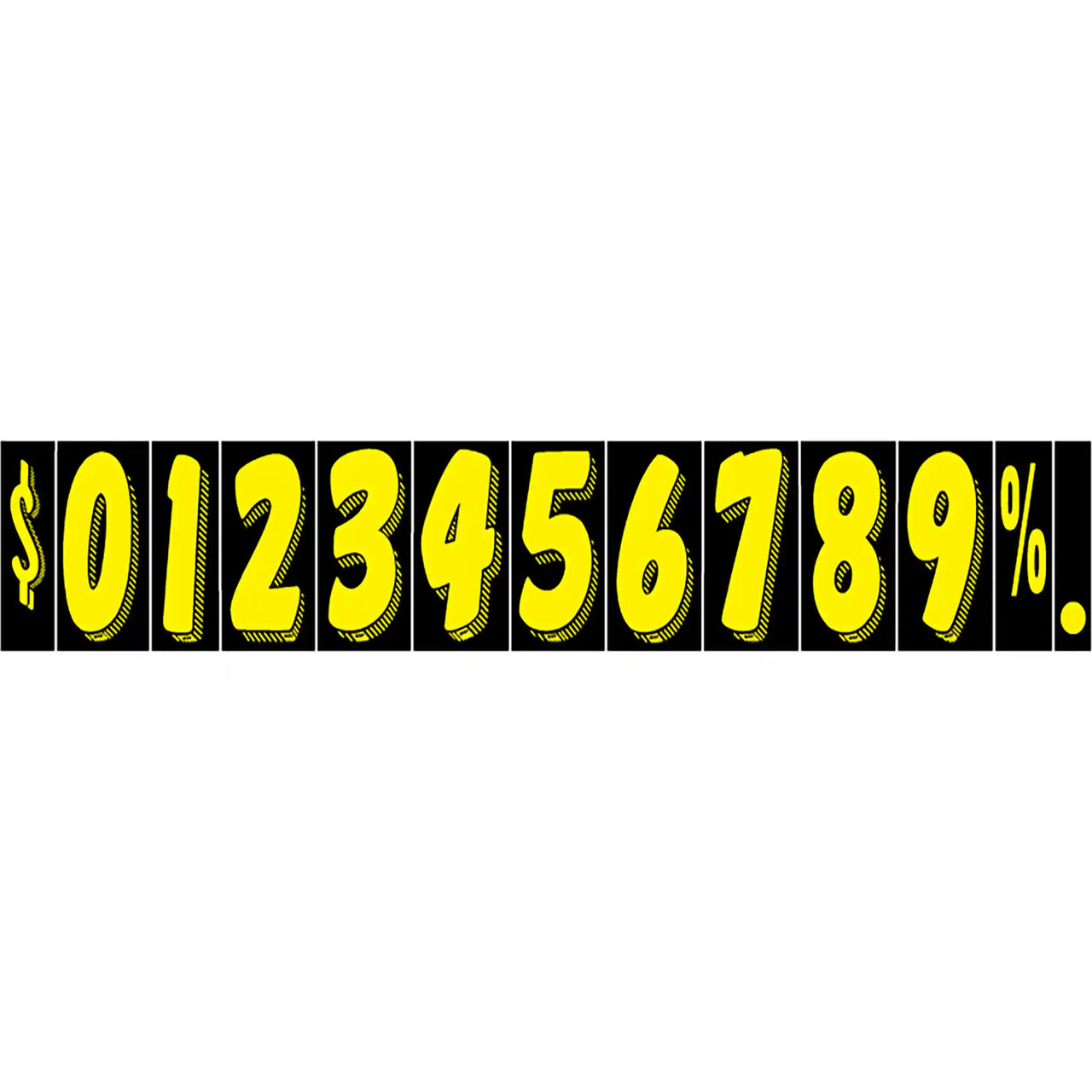 7.5 inch Yellow and Black pricing numbers
