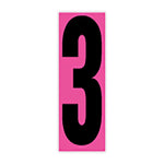 Thumbnail for 9 1/2" Pink and Black Windshield Number Stickers - Prime Dealer Supply
