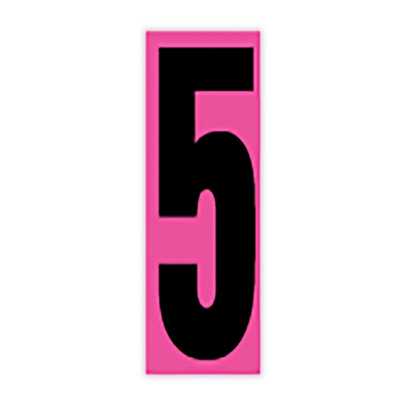 9 1/2" Pink and Black Windshield Number Stickers - Prime Dealer Supply