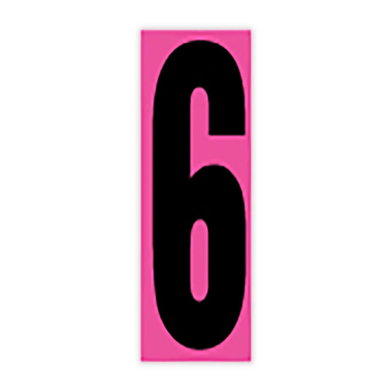 9 1/2" Pink and Black Windshield Number Stickers - Prime Dealer Supply