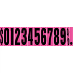 Thumbnail for 9 1/2" Pink and Black Windshield Number Stickers.