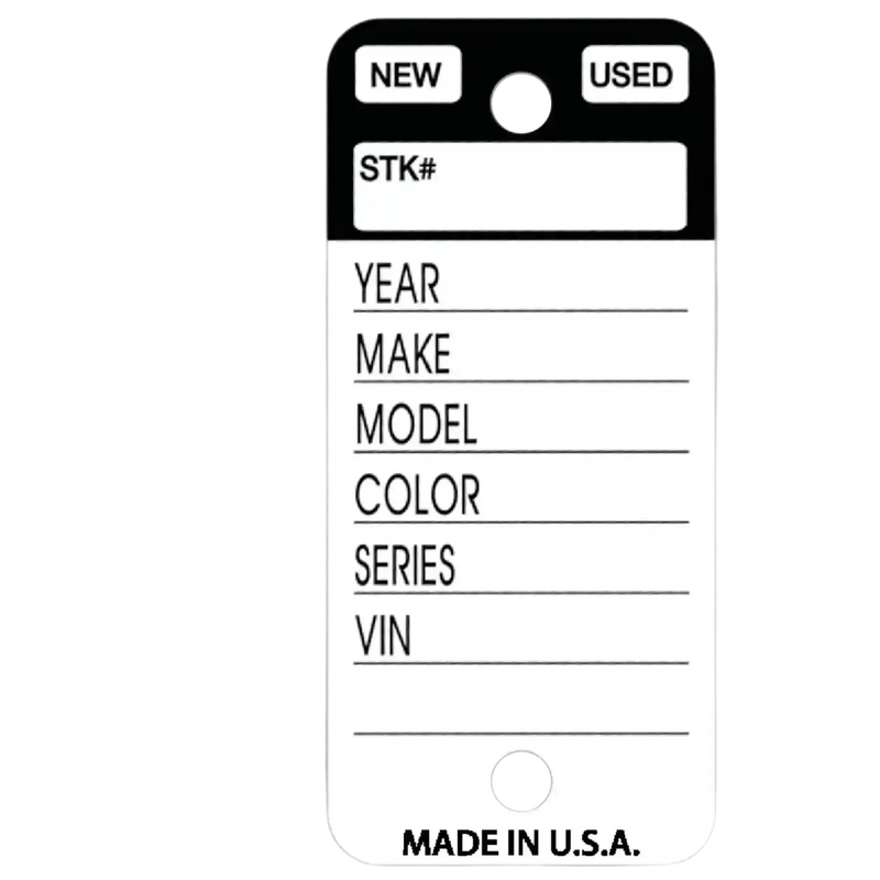 Black Top Stripe Key Tag