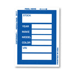 Thumbnail for Blue Stock Ticket for car dealers.