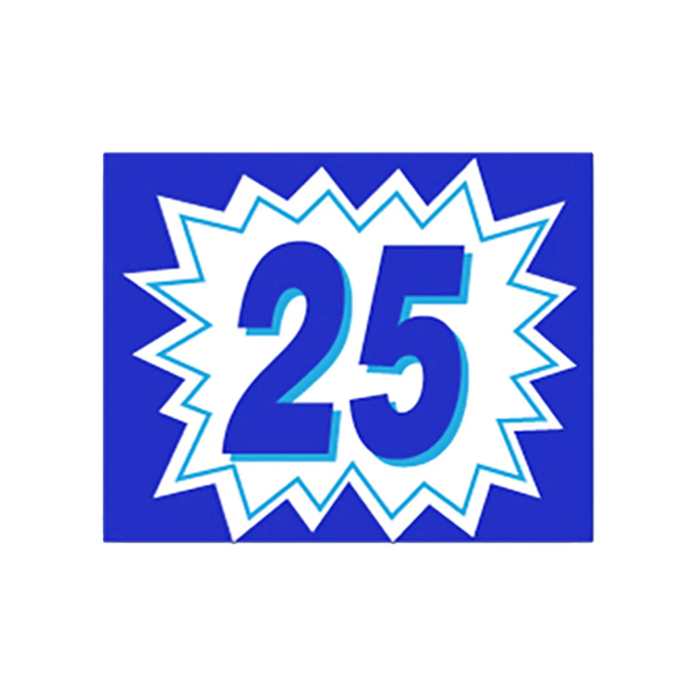 Blue and White Year Sticker 22 digit.