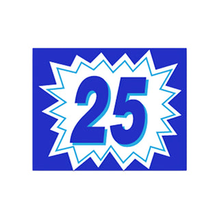 Blue and White Year Sticker 22 digit.