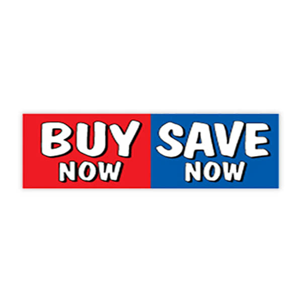 Buy Now Save Now Windshield banner.