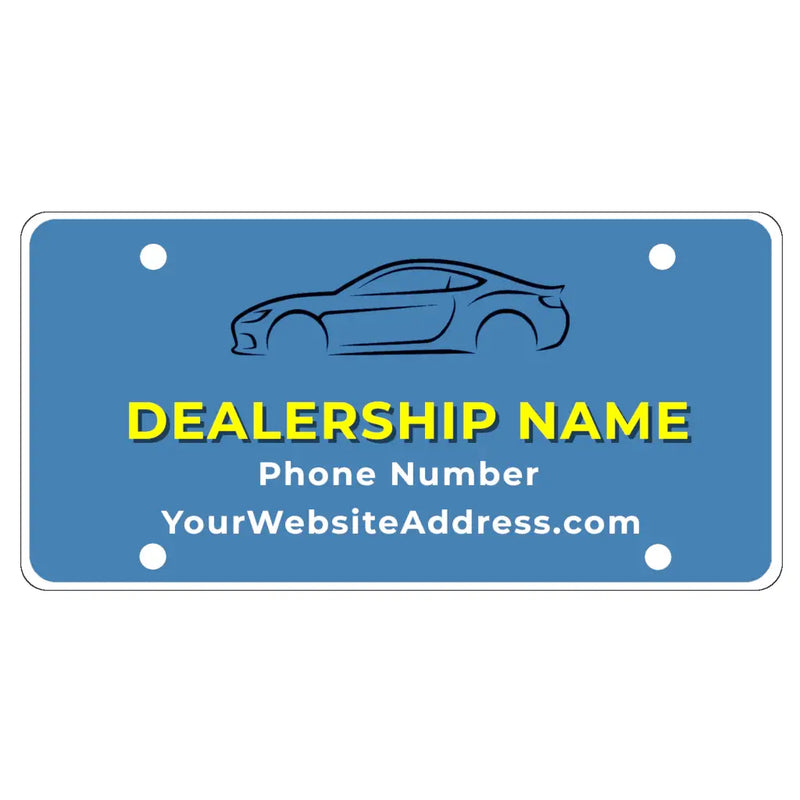 Personalized License Plate Inserts – Full Color Message Plates for car Dealers