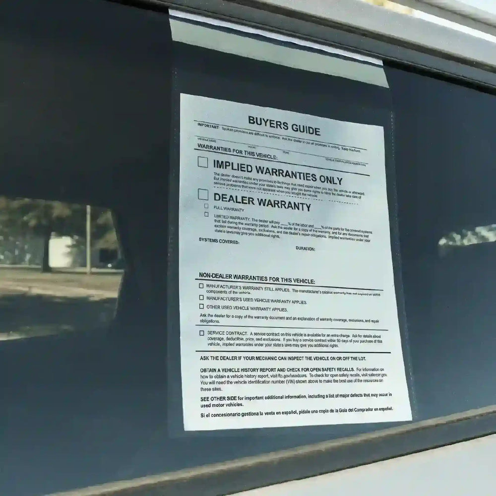 Clip-On Window Form Holders on Vehicle.