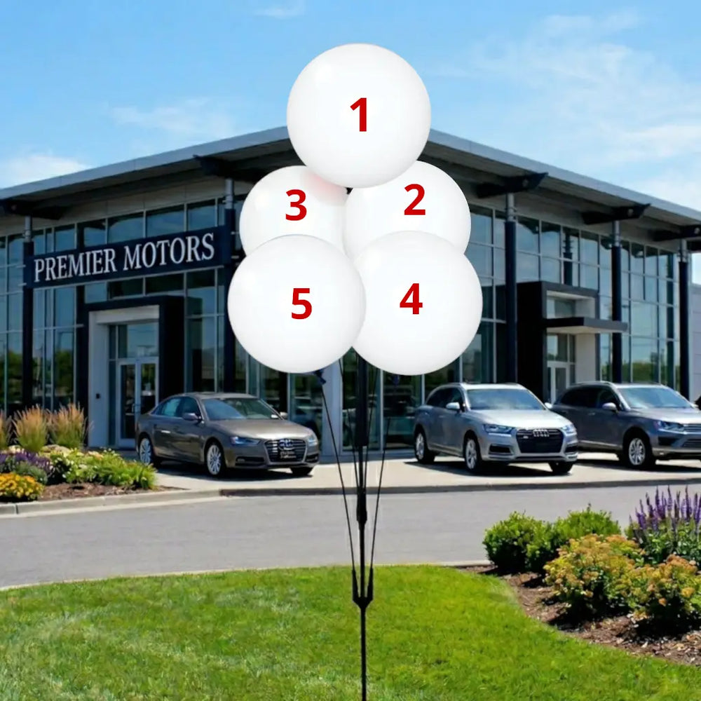 Choose Your Colors - Reusable 5-Balloon Cluster Kit with Ground Spike