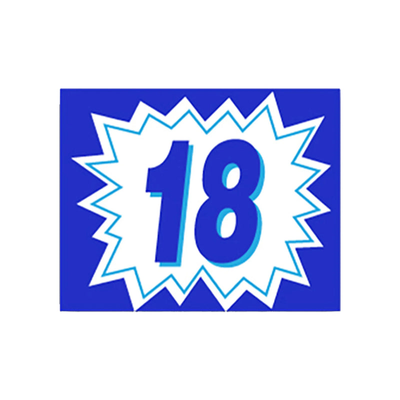 2 Digit Burst Model Year Blue & White Windshield Stickers - Prime Dealer Supply