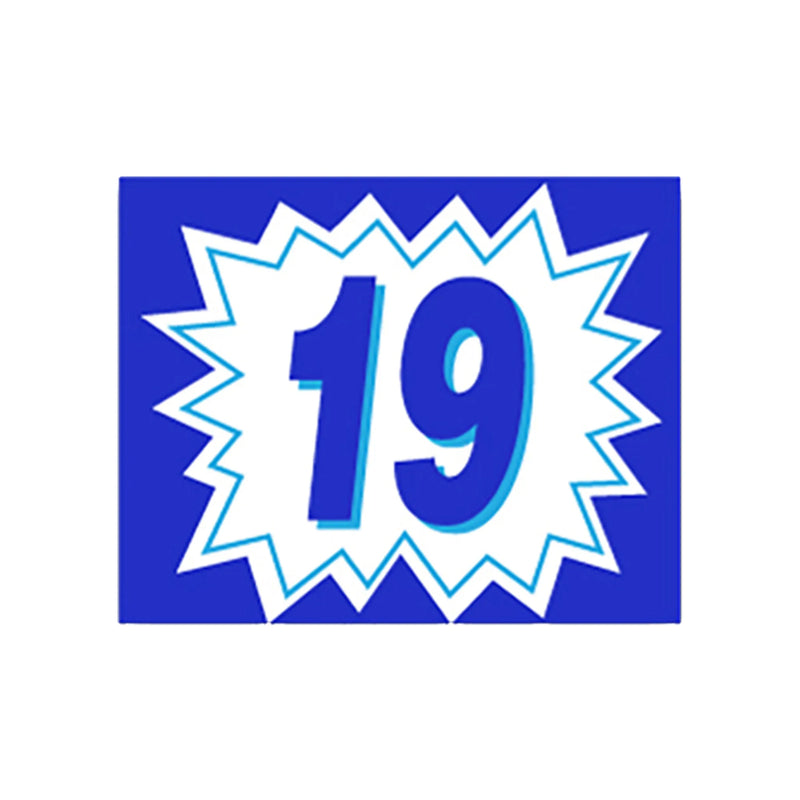 2 Digit Burst Model Year Blue & White Windshield Stickers - Prime Dealer Supply