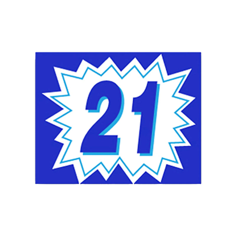 2 Digit Burst Model Year Blue & White Windshield Stickers - Prime Dealer Supply