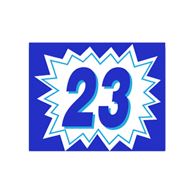2 Digit Burst Model Year Blue & White Windshield Stickers - Prime Dealer Supply