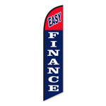Thumbnail for Easy Finance Blue and Red  Swooper Feather Flag- Prime Dealer Supply.