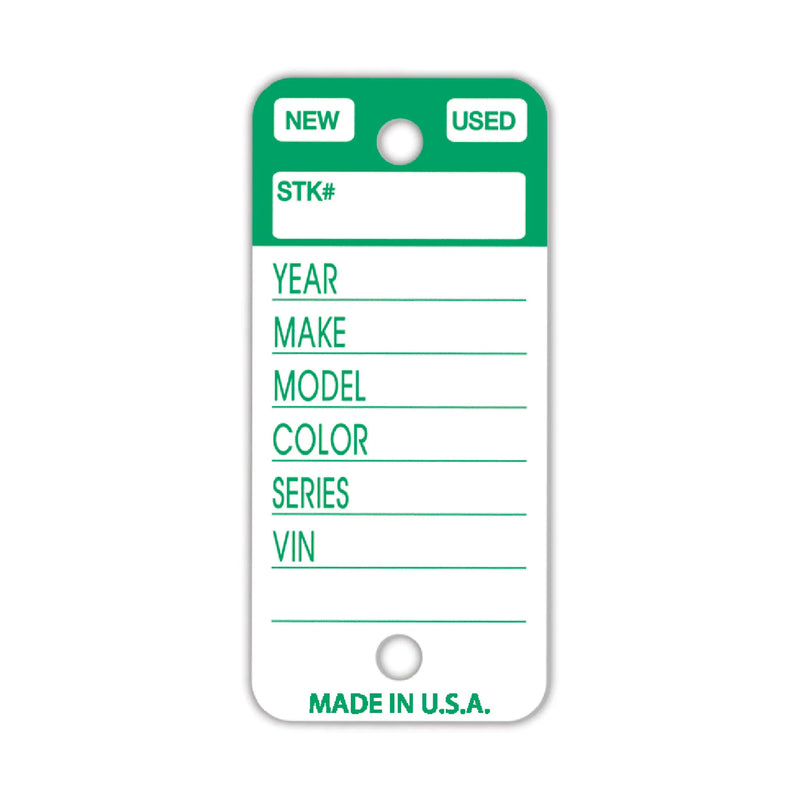 Green Top Stripe Key Tag