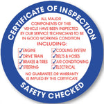 Thumbnail for Durable front-facing adhesive inspection stickers with clear lettering, ideal for automotive and industrial use, weather-resistant.