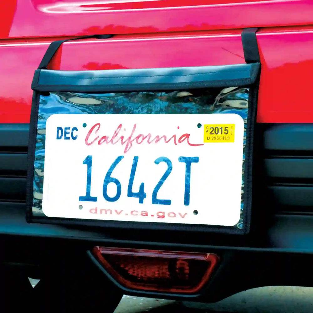 License Plate holder with Velcro.