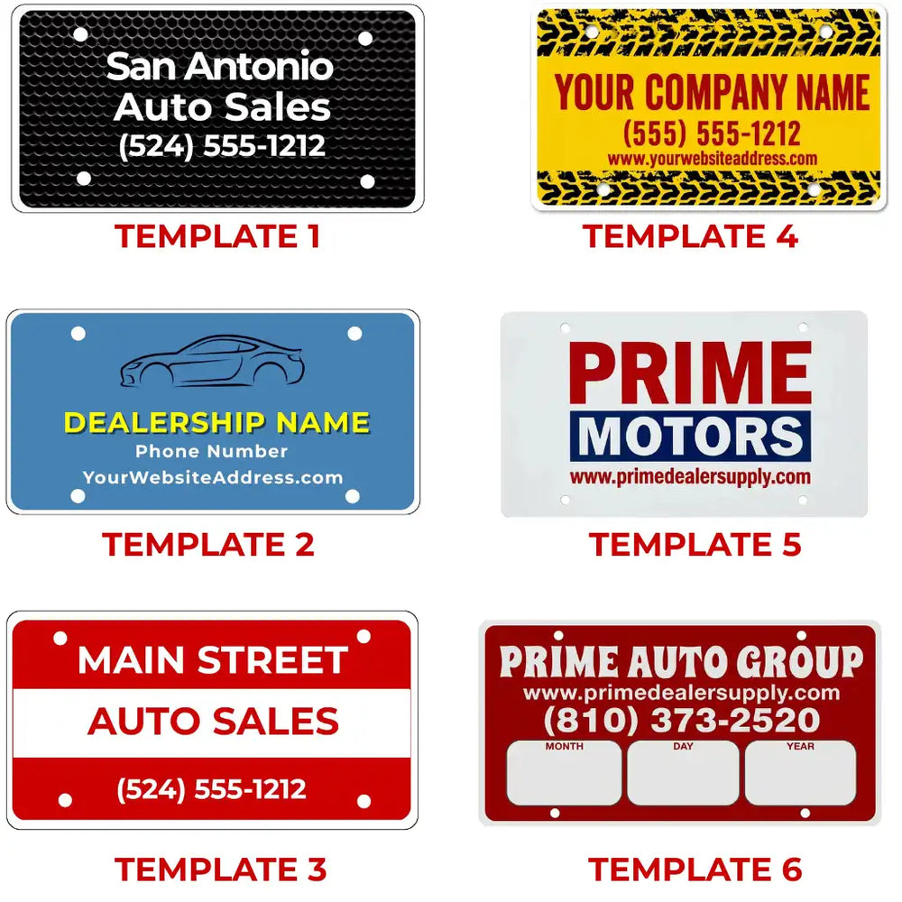 Personalized License Plate Inserts – Full Color Message Plates for car Dealers