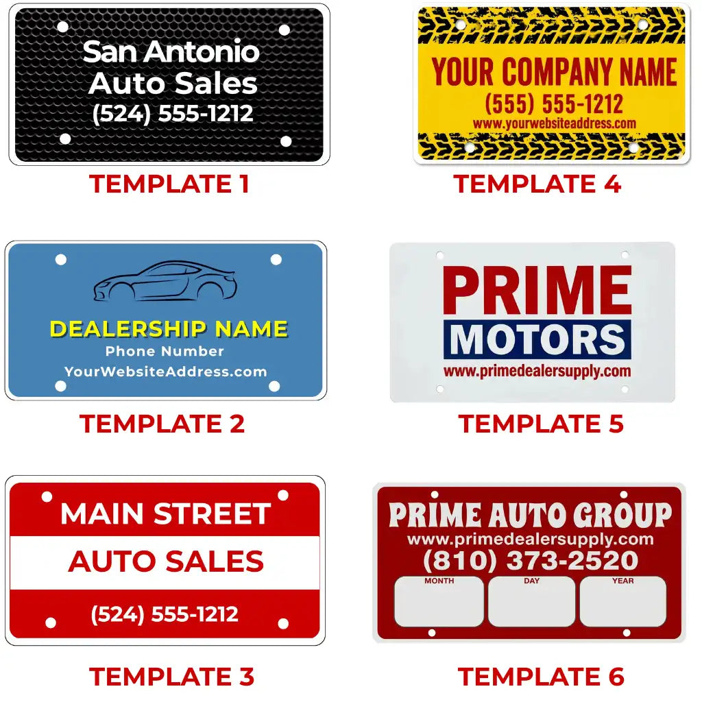 Personalized License Plate Inserts – Full Color Message Plates for car Dealers