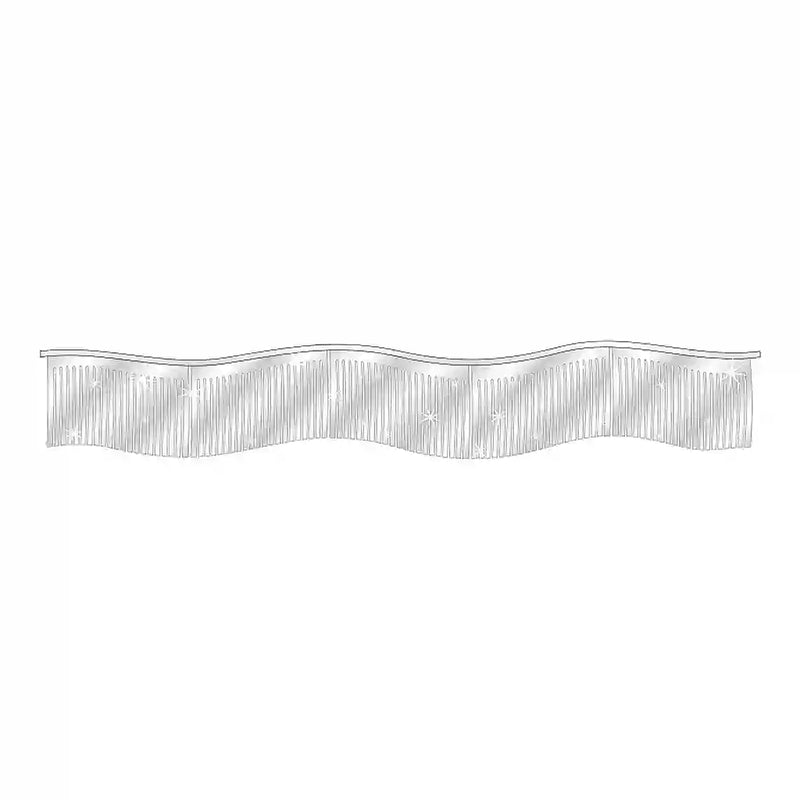 Silver Metallic Fringe Pennants.