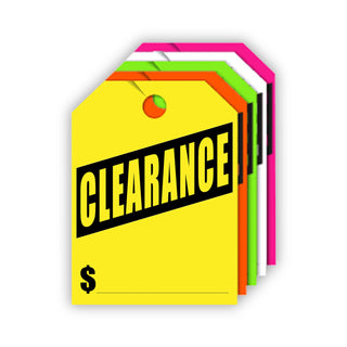 Mirror Hang Tags - Clearance shown in 5 colors