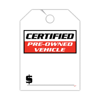 Certified Pre-Owned Vehicle Mirror Hang Tags