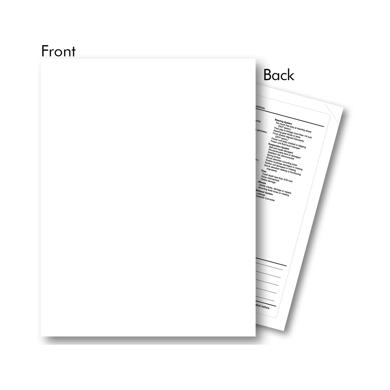 Outdoor Buyers Guides - Blank Front, Stock Back.