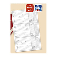 Thumbnail for Record book with pre-printed forms on a beige background, featuring 'Made in USA' label.