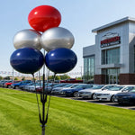 Thumbnail for Premium DuraBalloon Holiday Color Reusable 5-Balloon Cluster Kit with ground spike