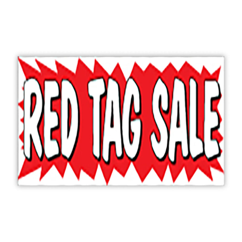 Burst Banners 3 x 10  Red Tag Sale for car dealers