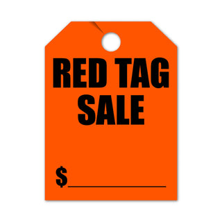 Red Tag Sale Mirror Tag