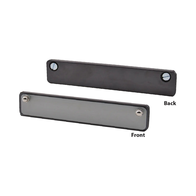 Rubber License Plate Magnet Extruded front and back view. 