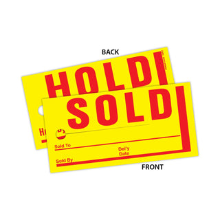 Sold Hold Tags.